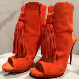 Christian Louboutin Vibrant Orange Tassel Heels